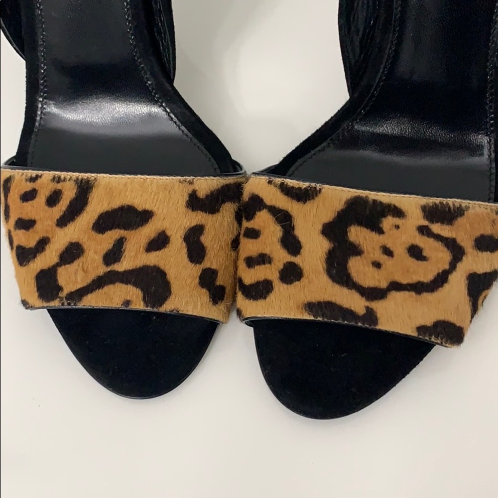 Ralph Lauren Purple Label Black and Leopard Pony Hair Size 8.5 38 1/2 - Picture 4 of 8